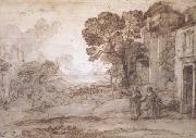 Claude Lorrain, Landscape with Abraham Expelling Hagar and Ishmael (mk17)